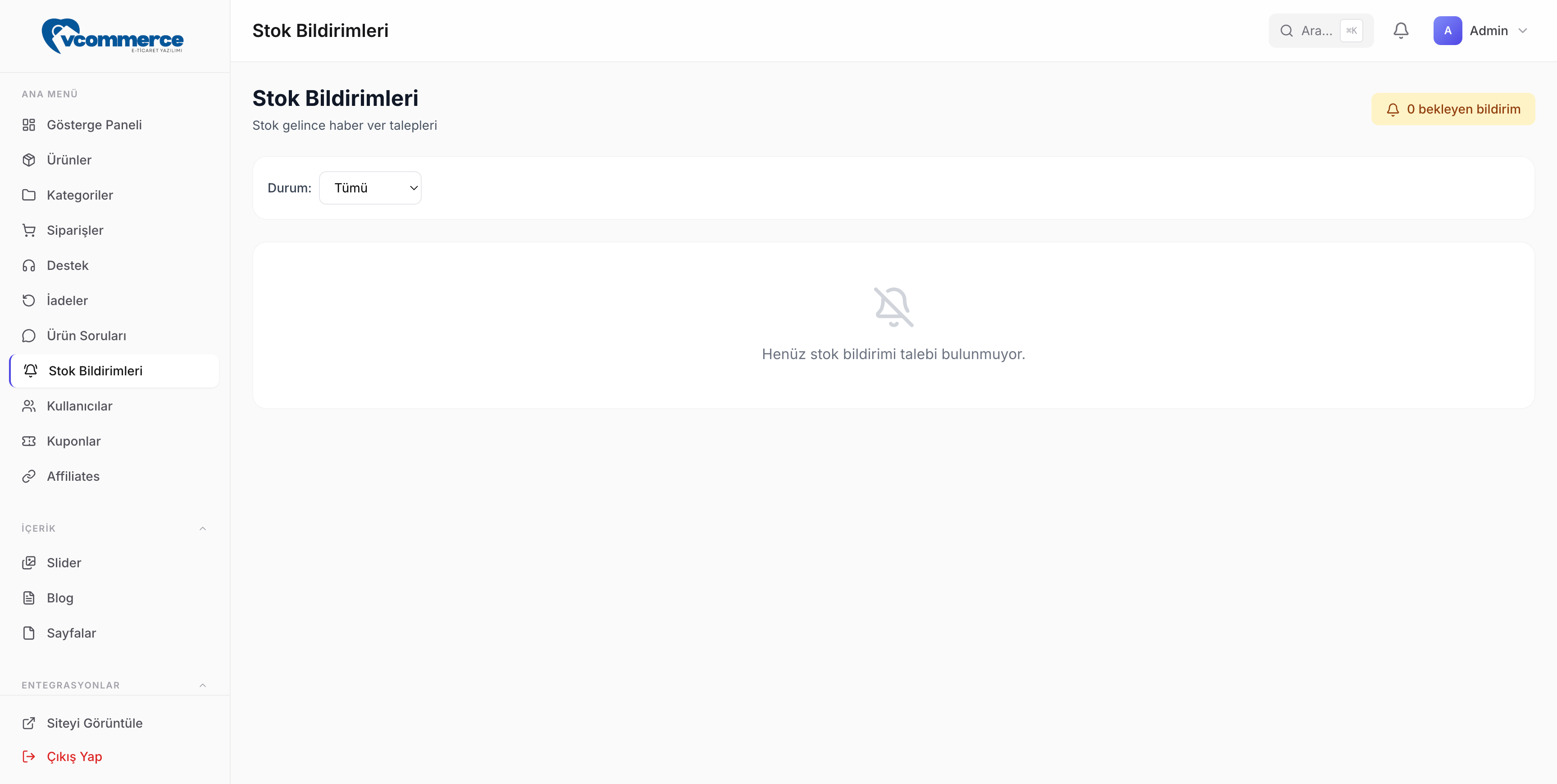 vCommerce E-ticaret yazılımı Limon Yazılım